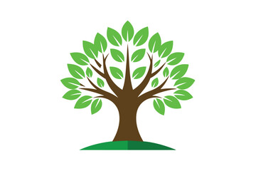 Green tree logo  vector illustration 
