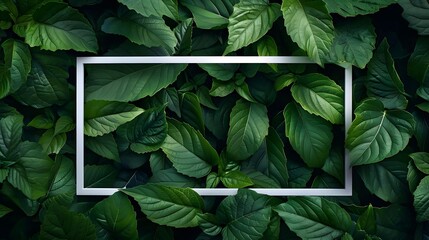 Abstract nature background with white frame