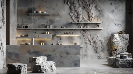 Obraz premium Stone Slab Podium for Product Display