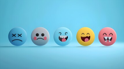 Feedback Concept with Emoticon Emoji Design.