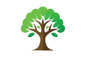 Green tree logo  vector illustration 