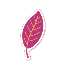 Autumn leaves sticker icon Vector
