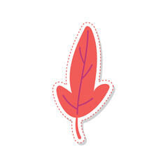 Autumn leaves sticker icon Vector
