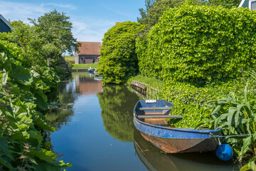 Kanal in Hindeloopen, Friesland