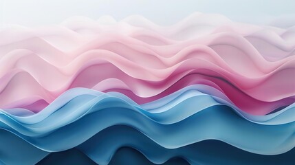 Fototapeta premium Abstract Blue and Pink Waves Background