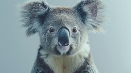 Naklejka premium Advertising podium photo of face koala