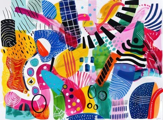 Obraz premium Abstract Colorful Painting