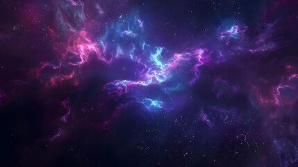 Dark and mysterious space background with glow