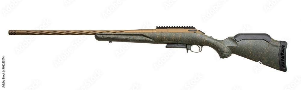 Canvas Prints modern bolt carbine isolated on white background. weapons for sports, hunting and self-defense.