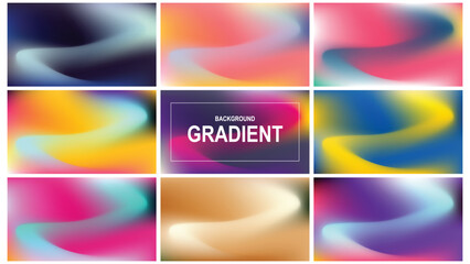 abstract background gardient vector set