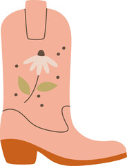 Cowboy Shoe With Flower