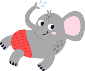 Elephant In Swimming Trunks