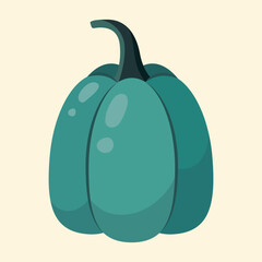 Ripe pumpkin. Vector illustration in flat style