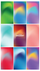 Fototapeta premium abstract background gardient vector set