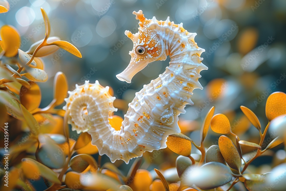 Wall mural Seahorse in a Seaweed Garden