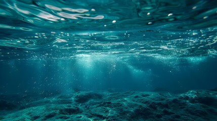 Obraz premium Underwater blue water background