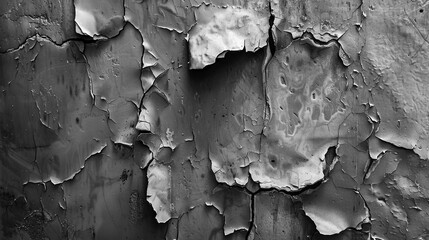 Cracked Paint Texture: Black and White Background