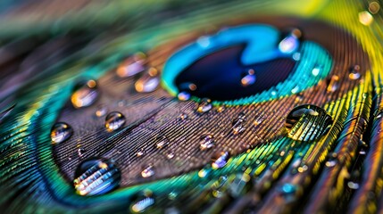 Close-up of peacock feather