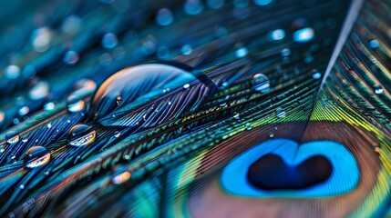 Close-up of peacock feather