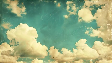 Retro sky pattern on old paper