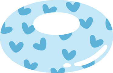 Inflatable Rubber Ring With Hearts