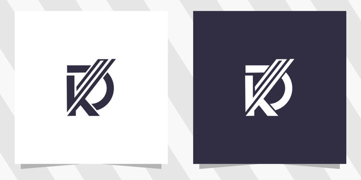 letter dk kd logo design vector