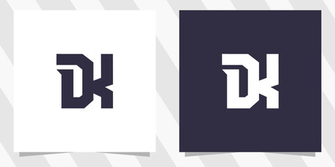 letter dk kd logo design vector