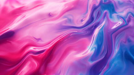 Fototapeta premium Vivid Liquid Color Flow: Abstract Grainy Background in Pink, Blue, Purple, and Red for Summer Design Banner