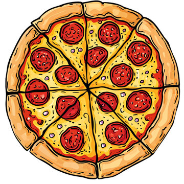 recommend clip art: pizza illustration