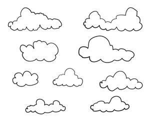 cloud cartoon sketch hand drawn