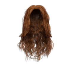 Fototapeta premium 3d render soft curl wavy long red hair isolated