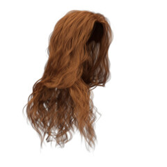 Fototapeta premium 3d render soft curl wavy long red hair isolated