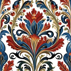 Norwegian rosemaling inspired