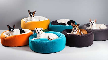 Comfortable Pet Sleep Space: Plush Round Beds