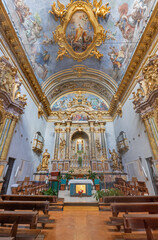 Fototapeta premium ASSISI, ITALY - MAY 17, 2024: The nave of baroque chruch Chiesa di Santa Maria Sopra Minerva.
