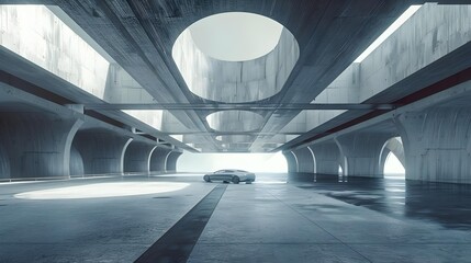 3D render of futuristic architecture background