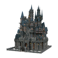 3d render dark vampire castle fantasy isolated © GRB Renders