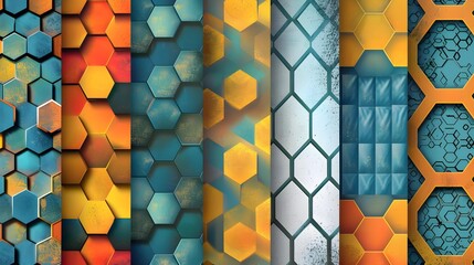 Collection of hexagonal patterns