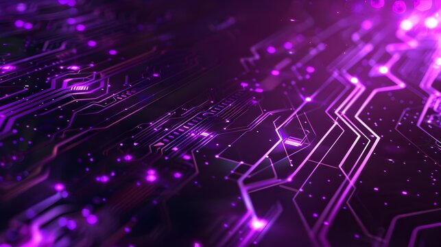Futuristic purple technology pattern background