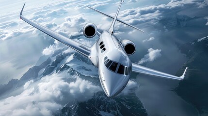 Fototapeta premium A luxury private jet to take business people or wealthy people quickly across the world