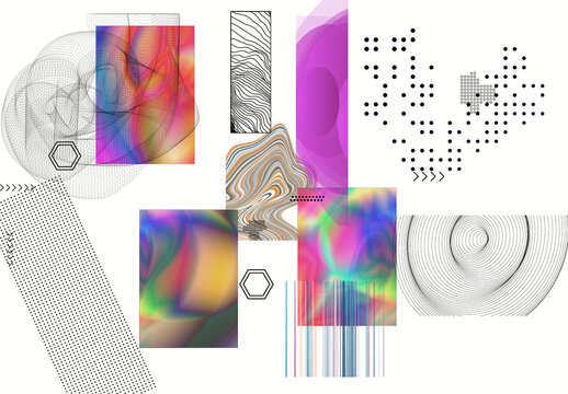 Modern Gothic Design Elements Illustration Set