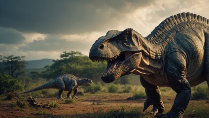 Fototapeta premium Exploring the ancient past and the incredible creatures that once roamed it