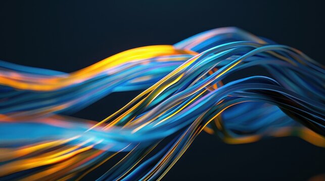 Close-up of tangled wires in a messy pile