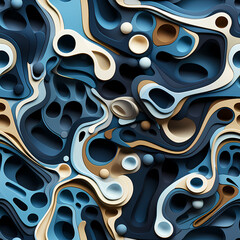 3D Pattern, perfect repeat, trompe l'oeil!!