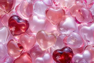 Love is in the Air. Heart-shaped background with high detail on plain backdrop