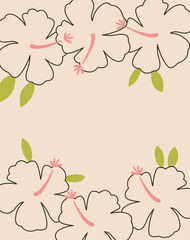 Tropical Flowers Pattern Card