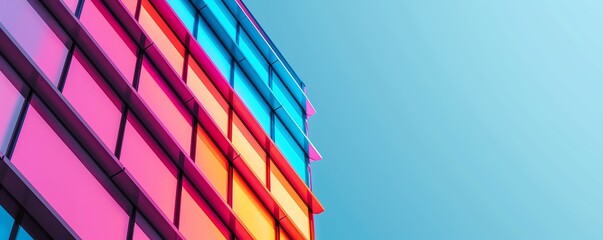 Abstract representation of a smart building with integrated sensors, blending architecture with technology, Smart Building