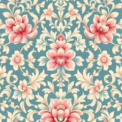 seamless pattern with flowers