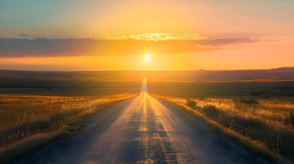 Landscaped country road trip