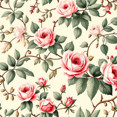 seamless pattern with flowers